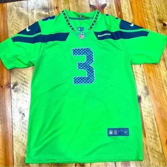 Russell Wilson Seahawks Jersey #3 Nike NFL On field size L - Picture 2 of 8
